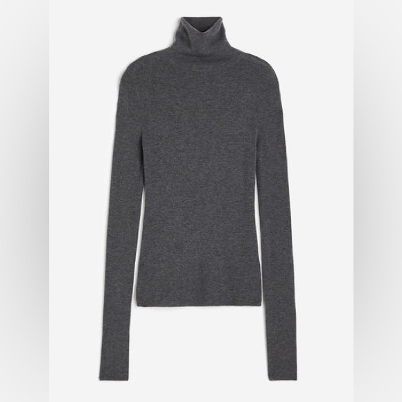 H&M Premium Selection Cashmere Wool Blend Turtleneck Sweater - Picture 1 of 9